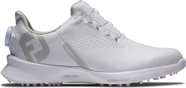 Footjoy Fuel BOA Vandtætte Dame Golfsko Uden Spikes - White/White/Pink Boa - Str. 38 Normal