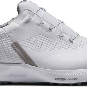 Footjoy Fuel BOA Vandtætte Herre Golfsko Uden Spikes - White/Grey Boa - Str. 40 1/2 Normal