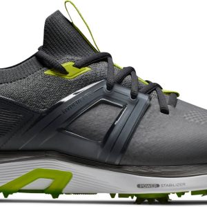 Footjoy HyperFlex (2023) Vandtætte Herre Golfsko Med Spikes - Charcoal/Grey/Lime - Str. 42 Normal