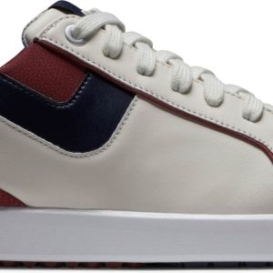 Footjoy Links Vandtætte Dame Golfsko Uden Spikes - Bone/Burgundy/Navy - Str. 36 1/2 Normal