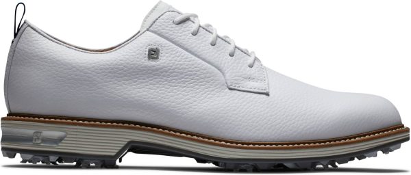 Footjoy Premiere Field Vandtætte Herre Golfsko Med Spikes - White/White/Grey - Str. 39 Normal