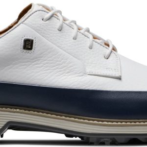 Footjoy Premiere Series Field LX Vandtætte Herre Golfsko Med Spikes - White/Navy/Grey - Str. 39 Normal