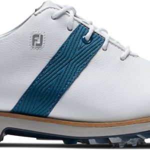 Footjoy Premiere Series Vandtætte Dame Golfsko Med Spikes - White/Blue - Str. 37 Normal