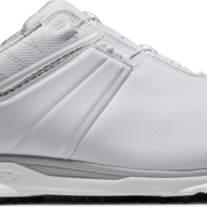 Footjoy Pro SL Carbon (2022) BOA Vandtætte Herre Golfsko Uden Spikes - White/Silver Boa - Str. 40 1/2 Normal