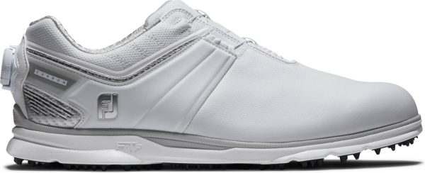 Footjoy Pro SL Carbon (2022) BOA Vandtætte Herre Golfsko Uden Spikes - White/Silver Boa - Str. 40 1/2 Normal