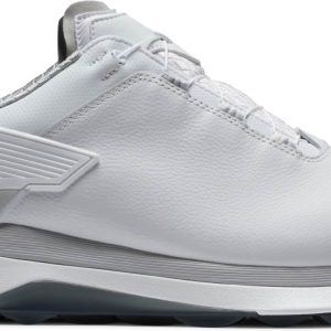 Footjoy Pro/SLX BOA Vandtætte Herre Golfsko Uden Spikes - White/White/Grey - Str. 39 Normal