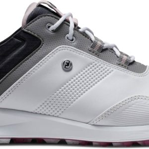 Footjoy Stratos (2023) Vandtætte Dame Golfsko Uden Spikes - Wht/Black/Pink - Str. 35 Normal