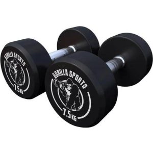 Gorilla Sports Håndvægte GS Gummi 2x7,5kg 2x7,5 kg