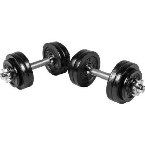Gorilla Sports Håndvægte IRON Støbejern 2x15kg Pakke 30 kg