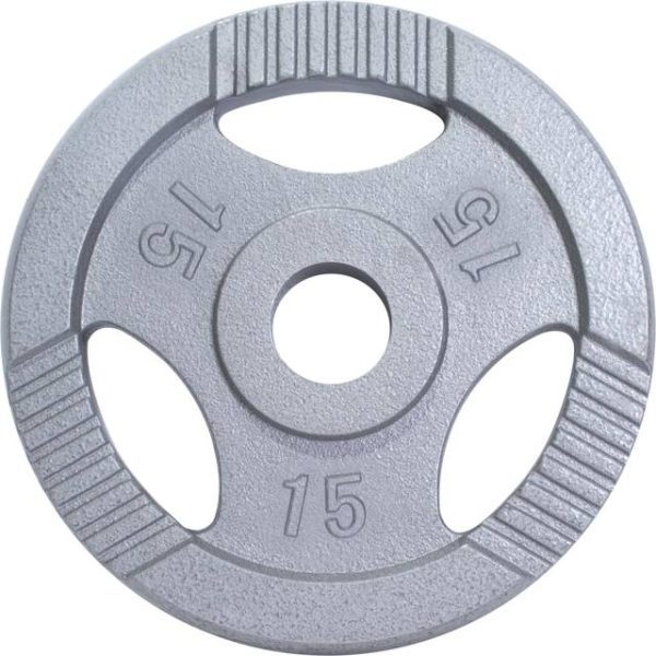 Gorilla Sports VÆGTSKIVER TRIGRIP STØBEJERN 51MM 1,25-20 KG 15 kg