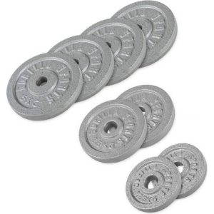 Gorilla Sports Vægtskiver IRON 4x5kg 2x2,5kg 2x1,25kg Pakke 30 kg