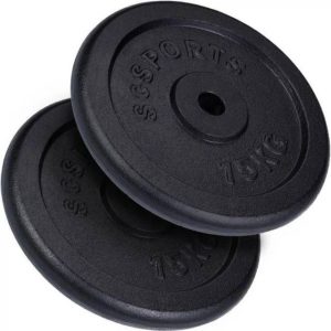 Gorilla Sports Vægtskiver ScSPORTS Støbejern 2x15kg Pakke 30 kg