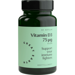 Great Earth Vitamin D3 Vegan 60 stk