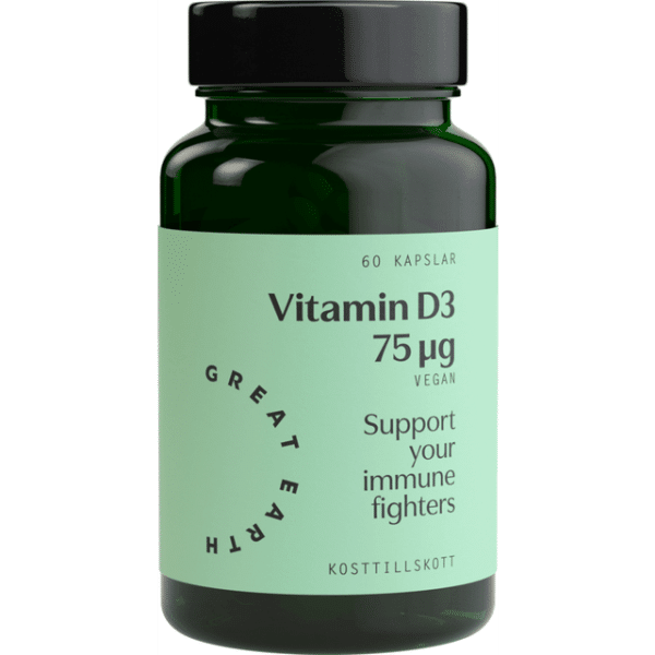 Great Earth Vitamin D3 Vegan 60 stk