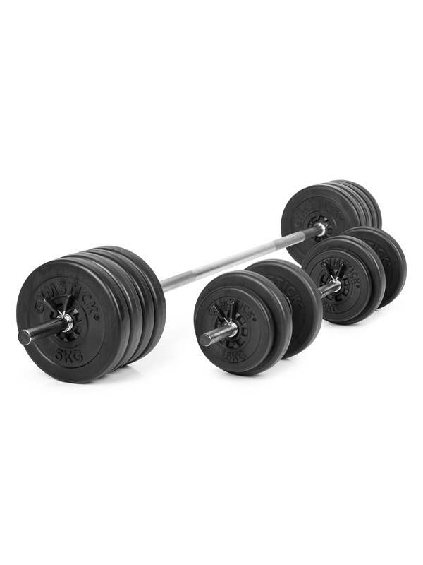Gymstick 60kg Vinyl Barbell & Dumbbell Set