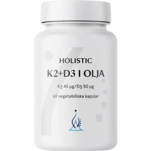 Holistic K2+D3 Vitamin in Olive Oil 60 stk
