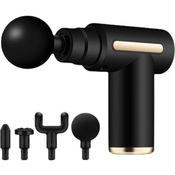 INF Massagepistol med 4 massagehuvuden
