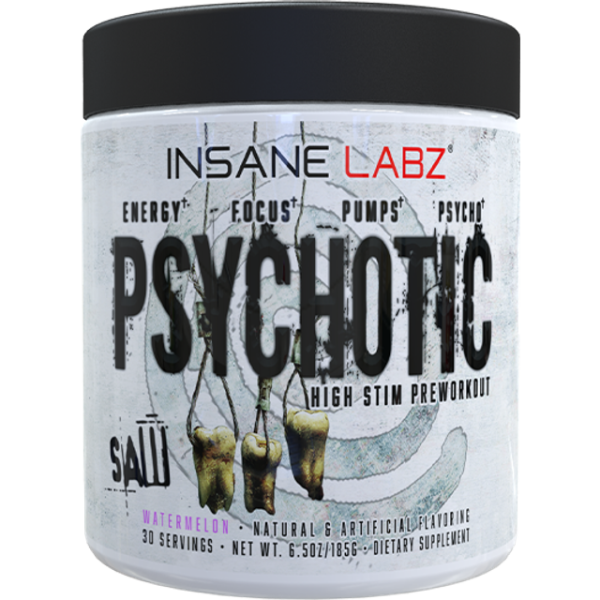 Insane Labz SAW Psychotic Pre-Workout 35 Servings Watermelon 6.5oz