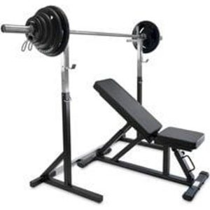 JTC Power Bænk, Stativ & Tri-Grip Vægtstangssæt 87.5 kg