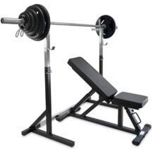 JTC Power Bænk, Stativ & Tri-Grip Vægtstangssæt 87.5 kg