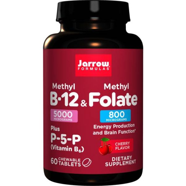 Jarrow Formulas Methyl B-12 & Methyl Folate Cherry 60 stk