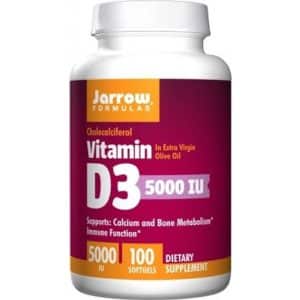 Jarrow Formulas Vitamin D3 5000IU 100 stk