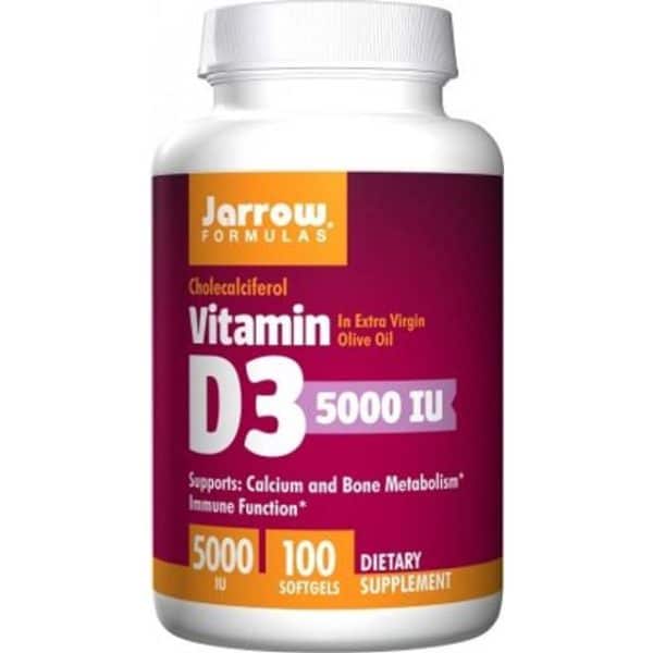 Jarrow Formulas Vitamin D3 5000IU 100 stk