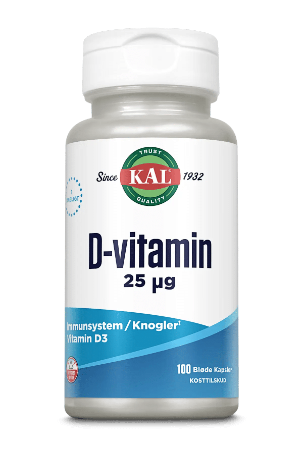 KAL D-vitamin 25 µg - 100 tabletter