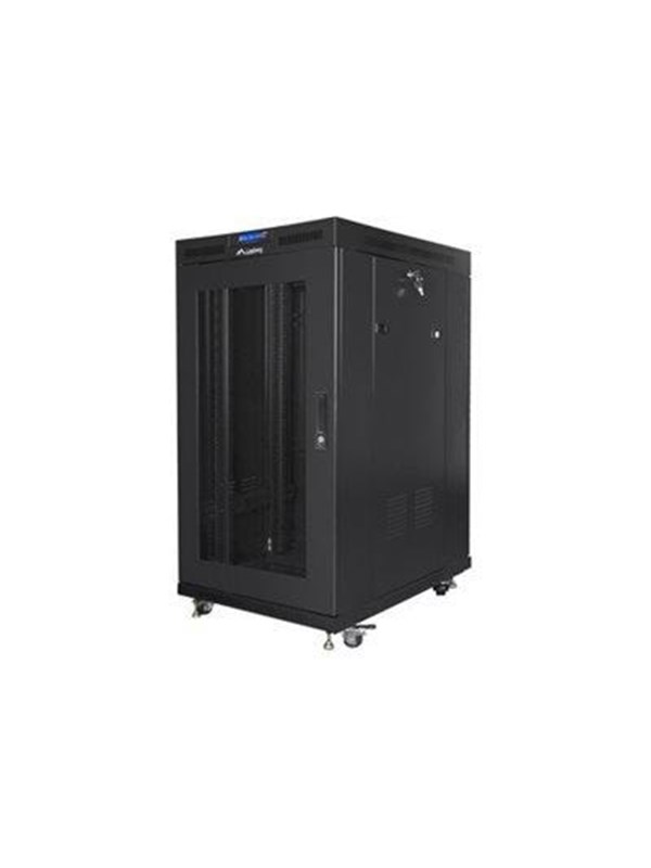Lanberg FF01 series - rack - 800 x 1000 flat pack with mesh door LCD - 22U