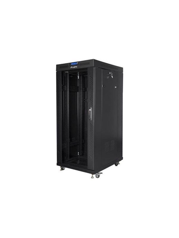 Lanberg FF01 series - rack - 800 x 1200 flat pack with glass door LCD - 27U