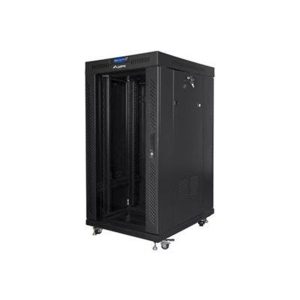 Lanberg FF01 series - rack - 800 x 800 flat pack with glass door LCD - 22U