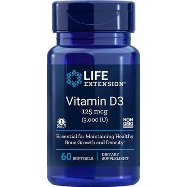 Life Extension Vitamin D3 5000iu 60 stk