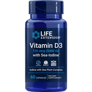 Life Extension Vitamin D3 with Sea Iodine 60 stk