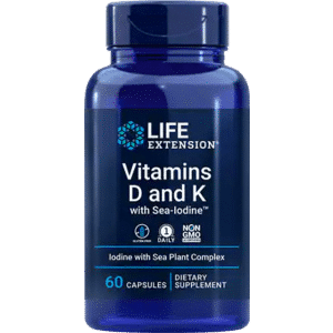 Life Extension Vitamins D and K with Sea-Iodine 60 stk