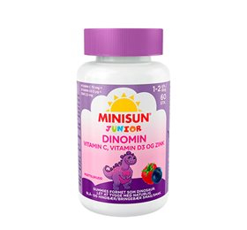 Minisun Dinomin C & D3 vitamin Junior 60 gum