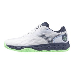Mizuno Wave Enforce Court CC (White/Neo Mint/Vintage Indigo) - 40.5