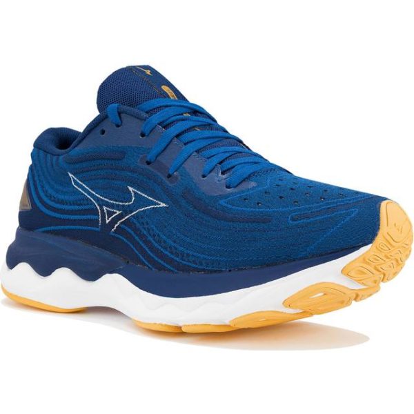 Mizuno Wave Skyrise Sko Herrer, blå Løbesko Asfalt 2023