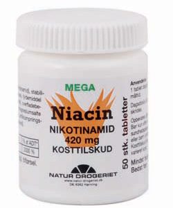 ND Niacin (nikotinamid) 420 mg 50 tabletter