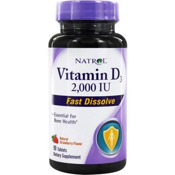 Natrol VITAMIN D3 FAST DISSOLVE 2000 IU 90 stk 90 stk
