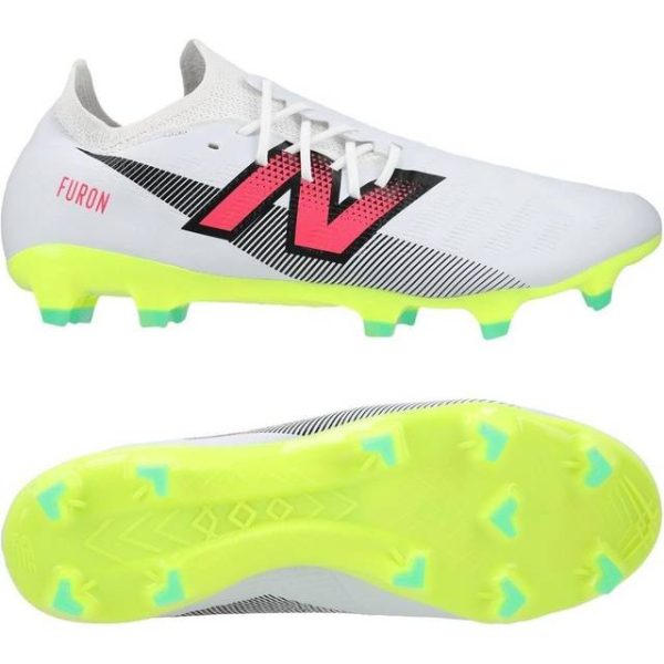 New Balance Furon V7 Destroy Fg Hvid/lilla/neon Græs Fg