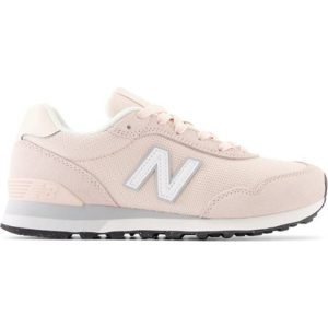 New Balance Women's 515 in Pink/White Suede/Mesh, Narrow