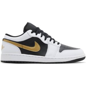 Nike Air Jordan 1 Low M - White/Black/Metallic Gold