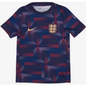 Nike England Academy Pro Dri-FIT Pre-Match-fodboldtrøje med korte ærmer til større børn lilla