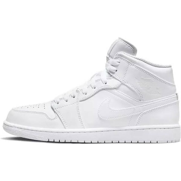 Nike Jordan 1 Mid Men's Shoes - White/White