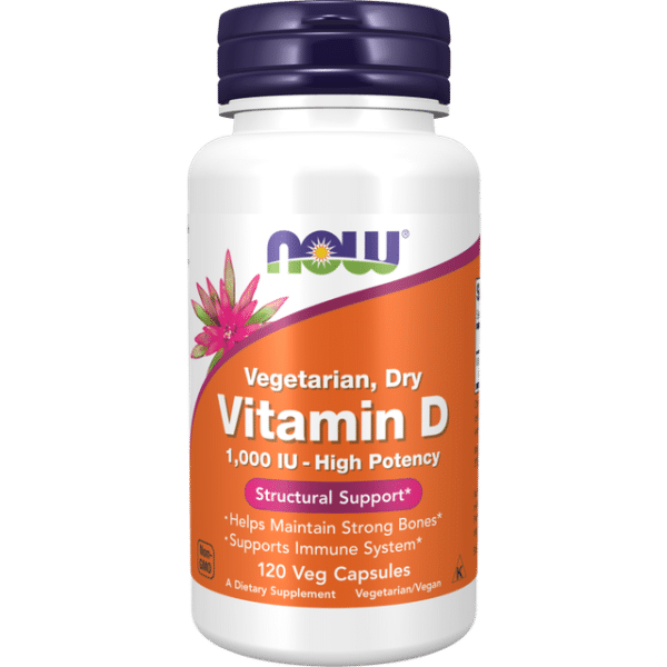 Now Foods Dry Vitamin D 1000iu 120 stk