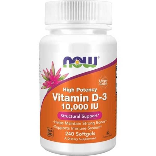 Now Foods High Potency Vitamin D-3 10000 IU 240 Softgels