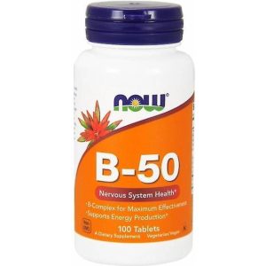 Now Foods Vitamin B-50 100 Tabletter