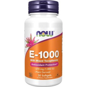 Now Foods Vitamin E-1000 Blandede Tocopheroler 50 Soft 50 stk