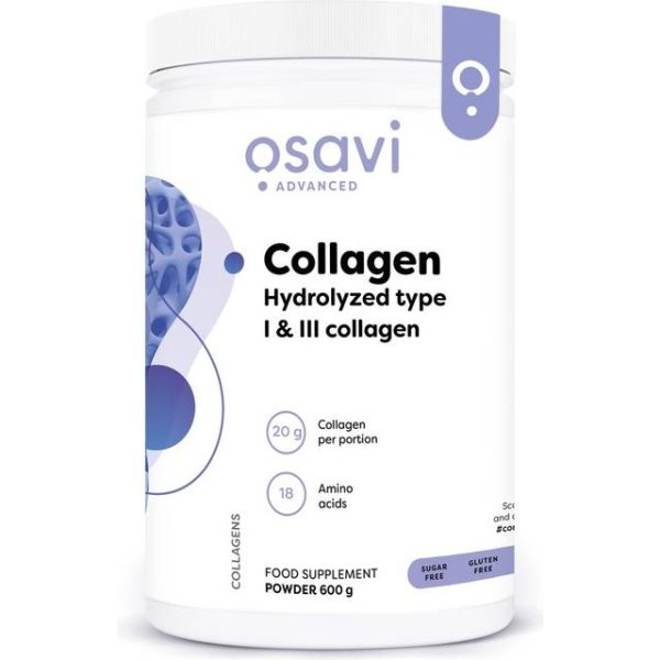 Osavi Hydrolyseret Kollagen Type I III 600g