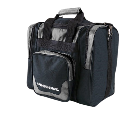 ProBowl Deluxe Sort/Sølv - Bowlingtaske til 1 kugle og sko